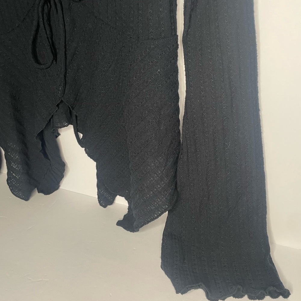 Urban Outfitters Black Tie-Front Knit Cardigan NWT - Picture 3 of 7